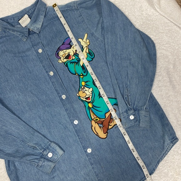 Vintage 90’s Mickey unlimited Jerry Leigh Dopey button down size 12 - Picture 3 of 8